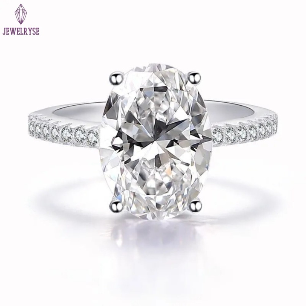 Vecalon Classic 925 Sterling Silver ring set Oval cut 3ct Diamond Cz Engagement wedding Band rings for women Bridal bijoux