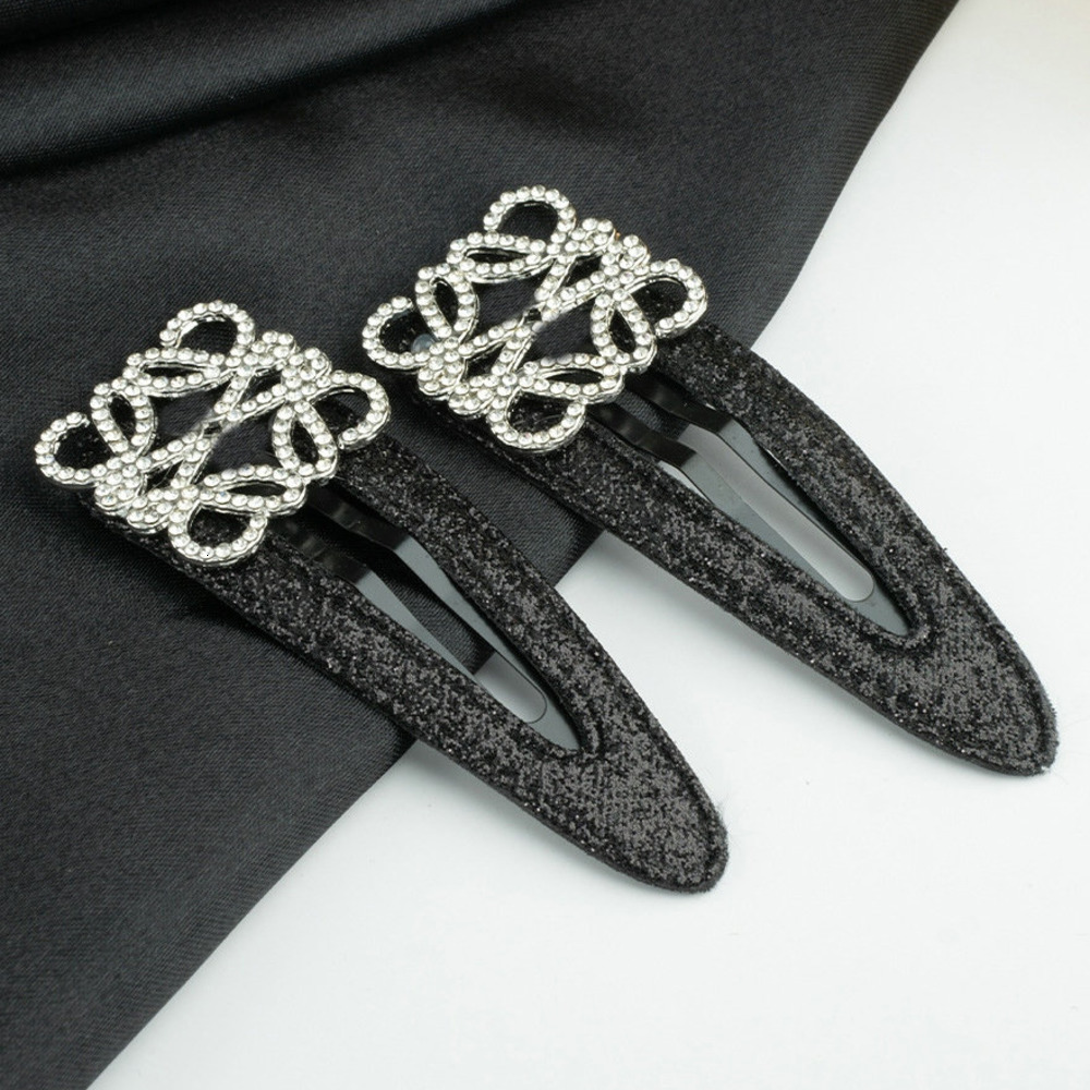 Hair Clips Barrettes Hair Clips Barrettes 2 Pcs/Set Designer Classic Barrettes Fashion Temperament Crystal Hair Clip Accessories Jewelry