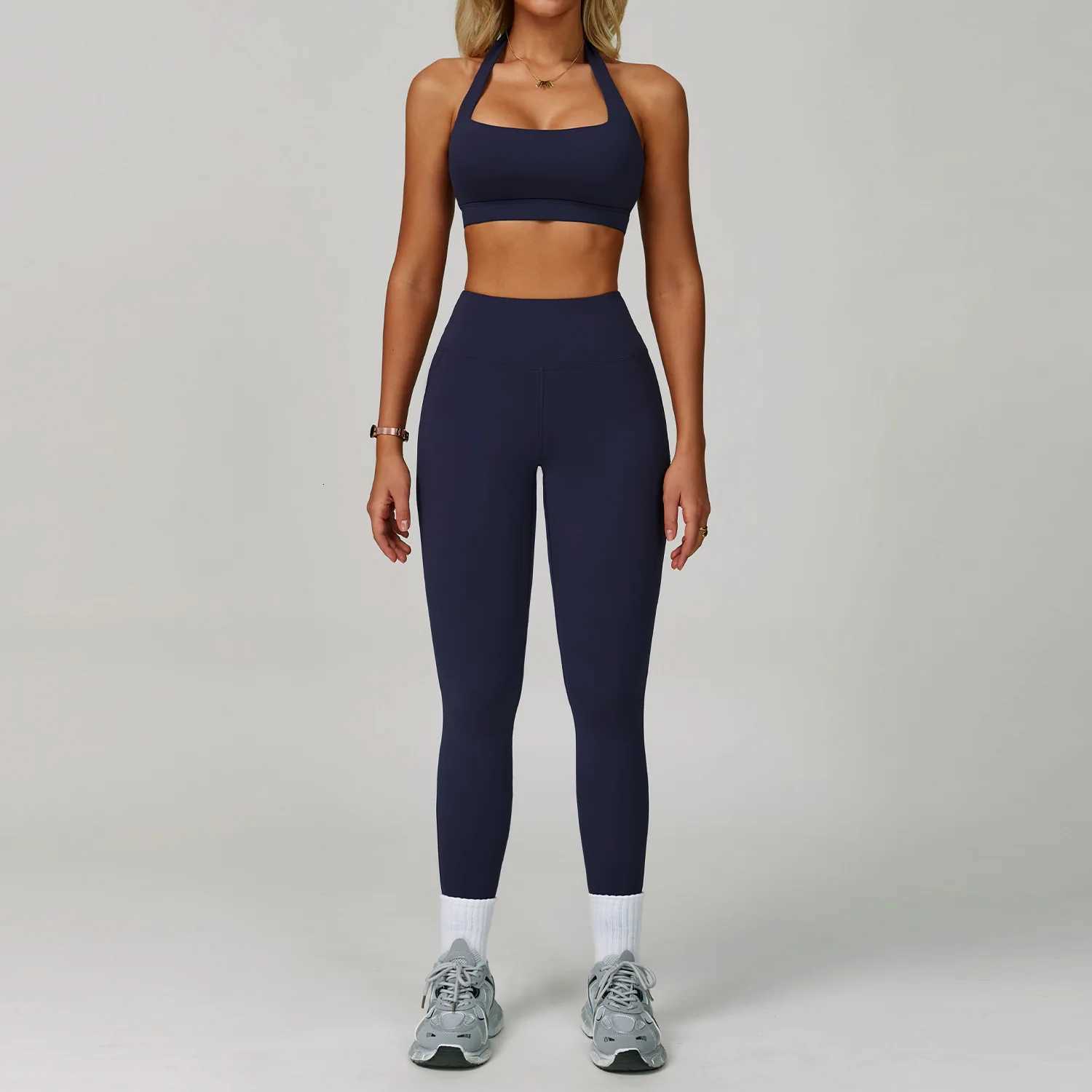 Yoga Set Womens Sportswear Yoga Suit Sports Top High Waist Leggings Two Piece Workout Clothes Fitness Gym Sets Athletic WearT251211