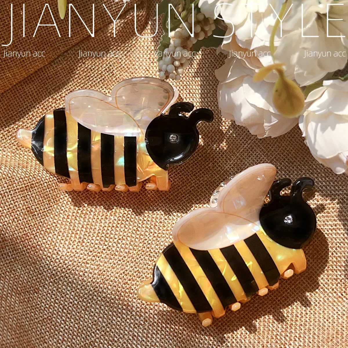 Luxury quty jewelry 2025 new cute bee grab clip jewelry in autumn and winter Crab hair clip hair accories for girls Y251210