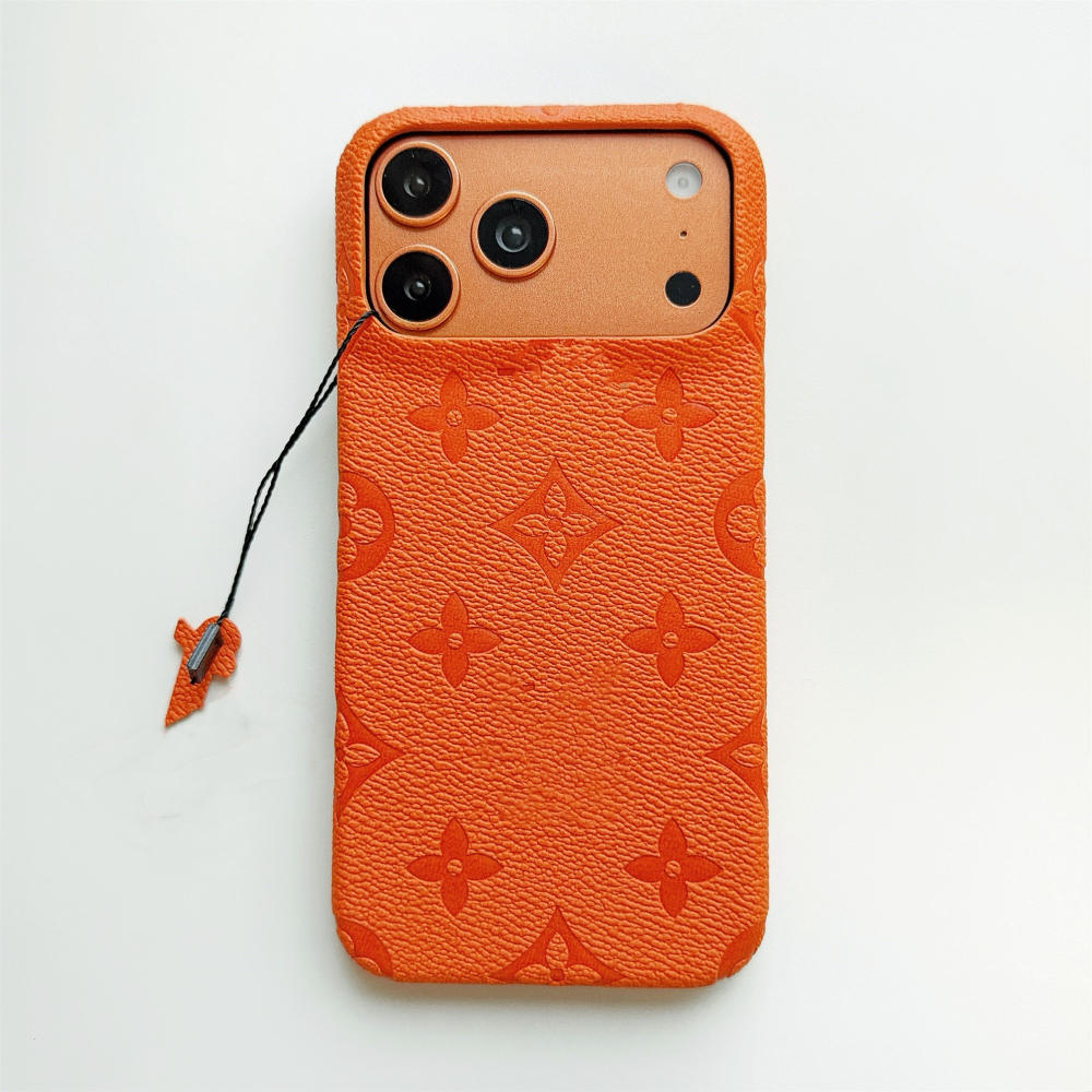 Luxury Leather Pattern Case for iPhone17/Air/17Pro/17Pro Max/16/15/14 Premium Embossed Texture Elegant Shockproof Back Cover Case