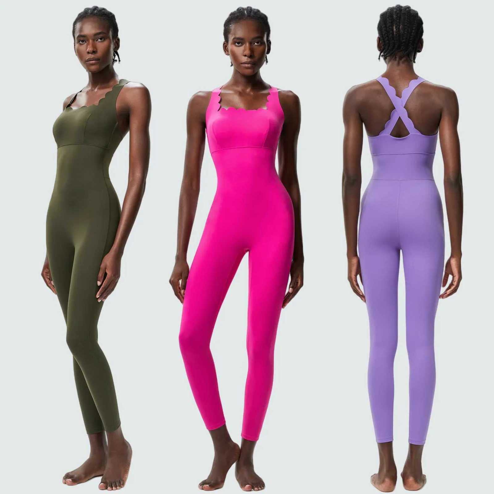 One-Piece Yoga Jumpsuit Women Gym Running Suit Super Soft Slim Fit Fitness Onesie Breathable High Stretch Workout Clothes TightsT251211
