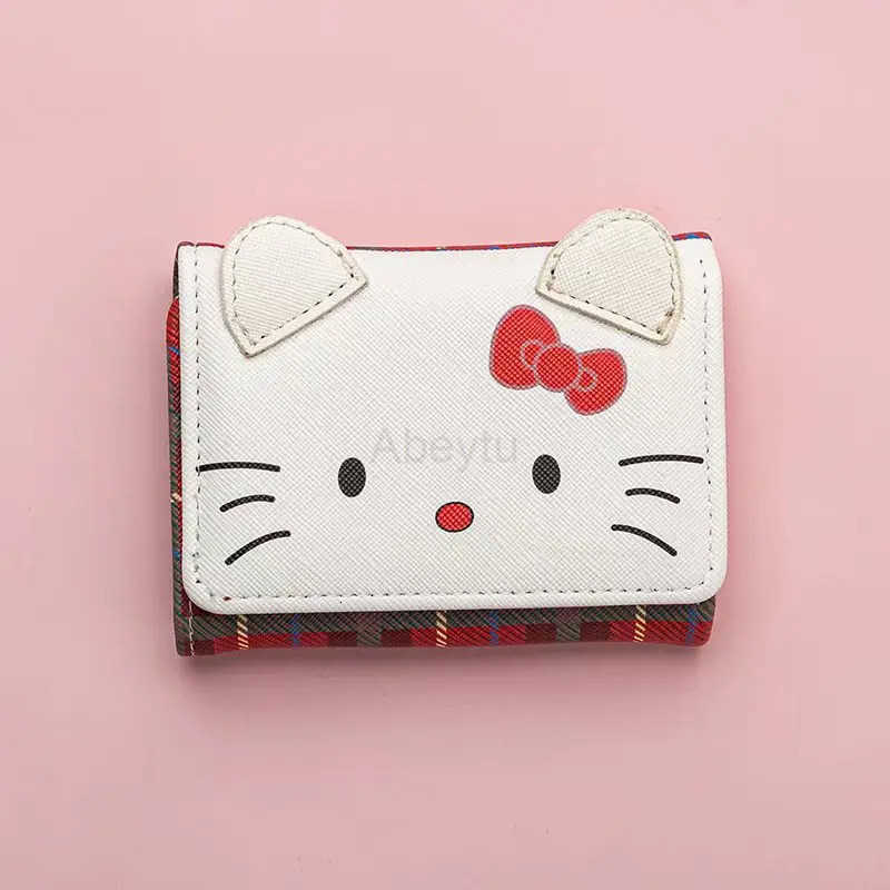 Sanrio New Kawaii Anime Cute Melody Kuromi Cartoon Wallet Hello Kitty Pochacco Short Wallet Change Purse Coin Storage Bag Gift H251211