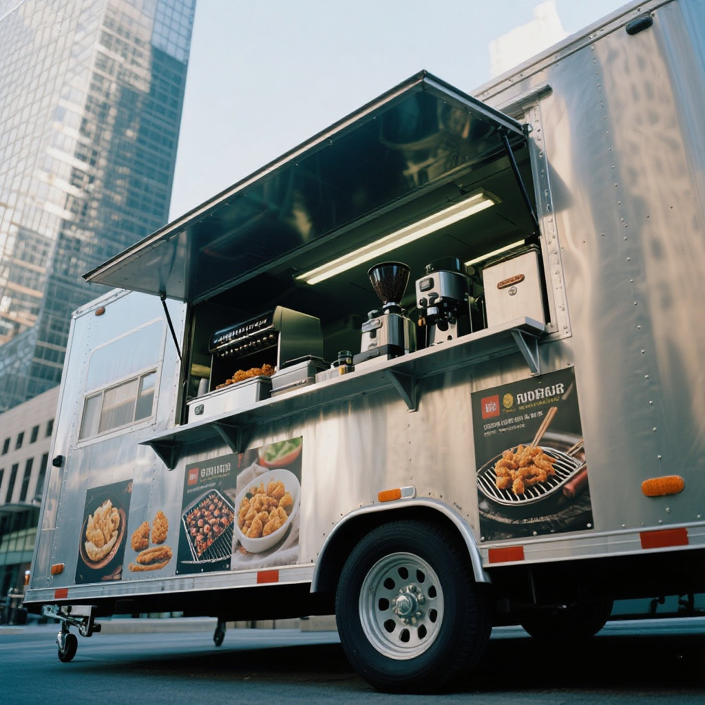 Custom Coffee Cart Trailer Mobile Snack Cart Stainless Steel Mini Food Trailer Portable Coffee Shop Beverage Kiosk
