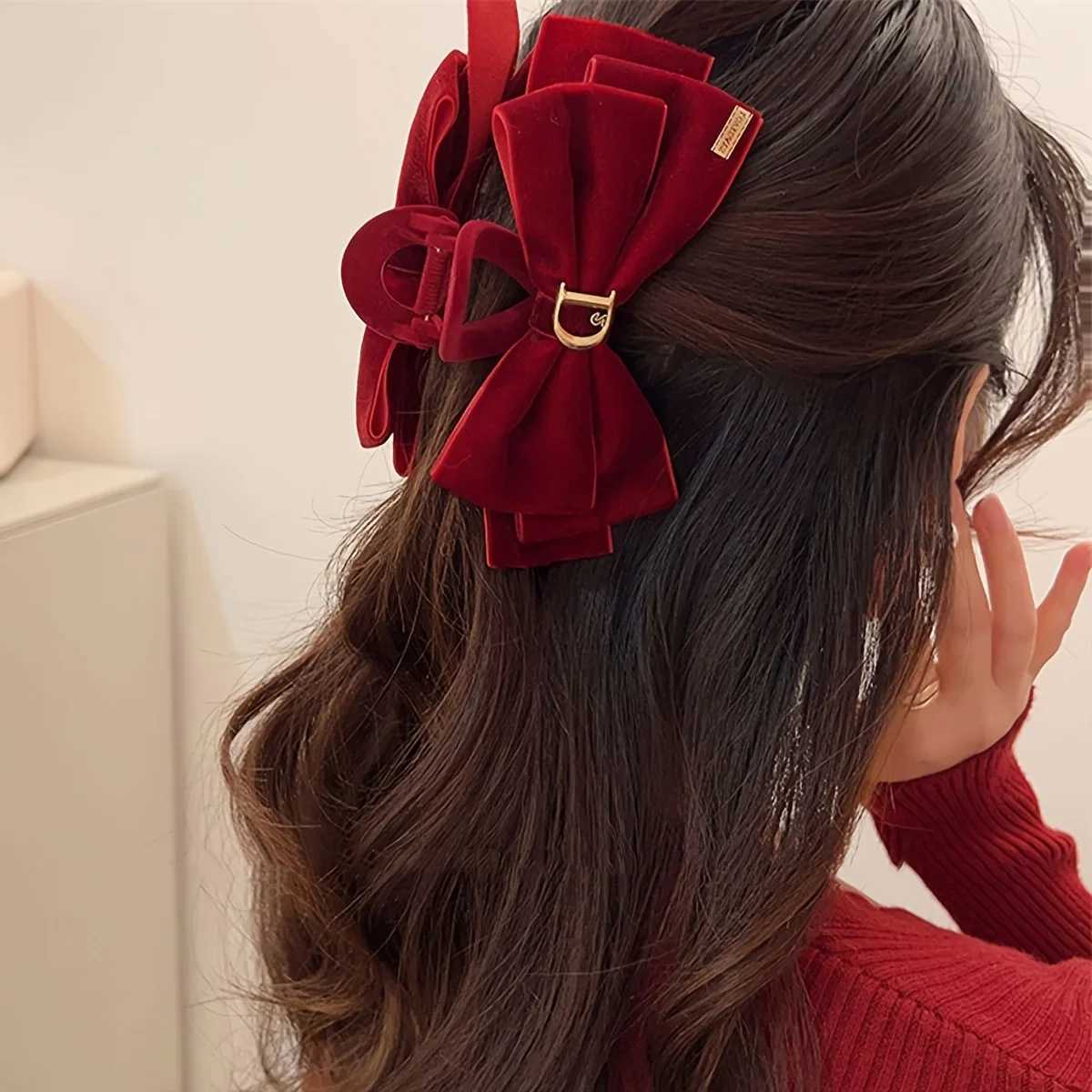 1 Set of Veet Knot Hair Cls Veet Princ Plate Hair Grab Clip Wens Hair Accories Shark Clip Y251210