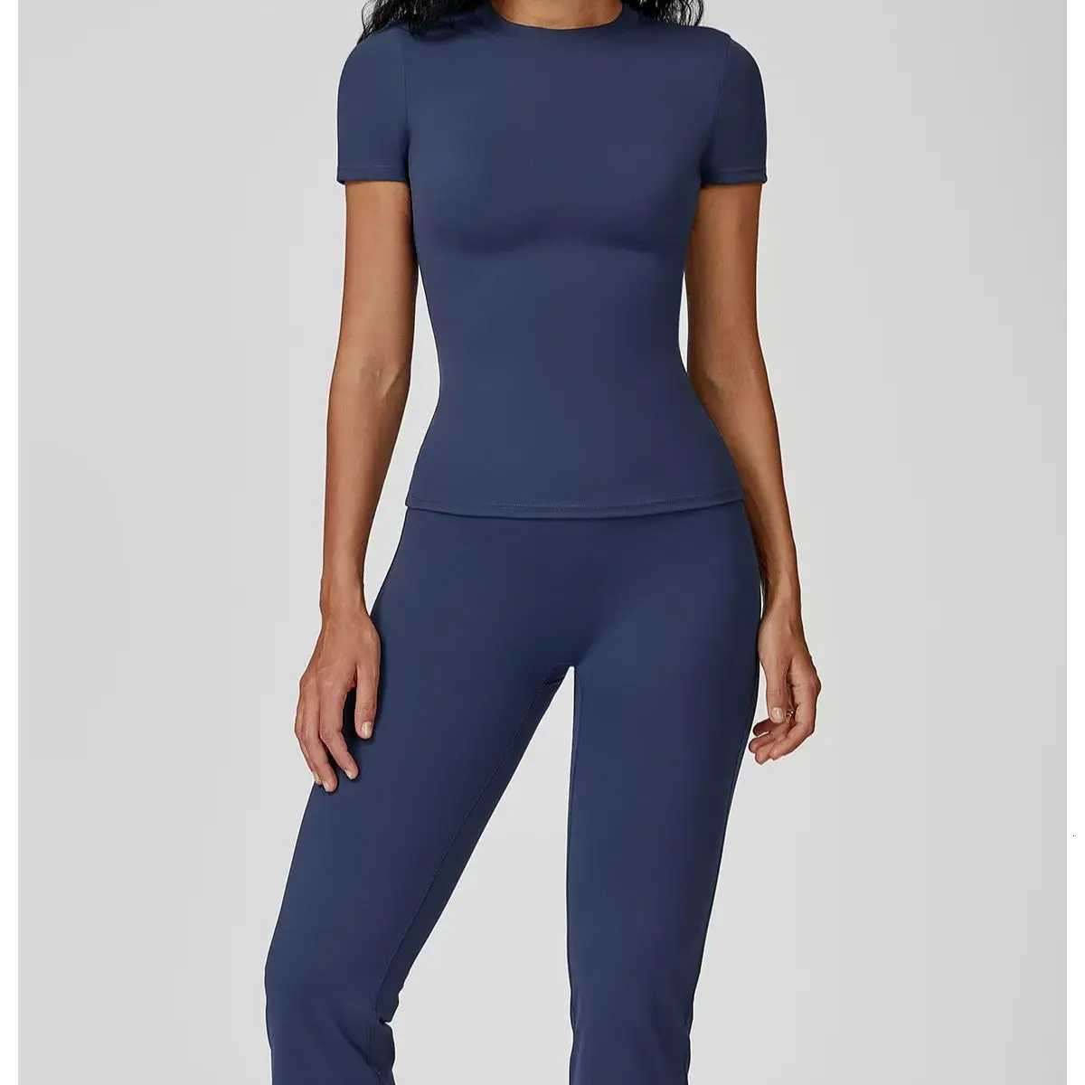 Yoga Set 2PCS Gym Clothes Sportswear Yoga Suit Womens Fitness Short Sleeve Top Tracksuits Sports Bra Gym Running Leggings WomenT251211