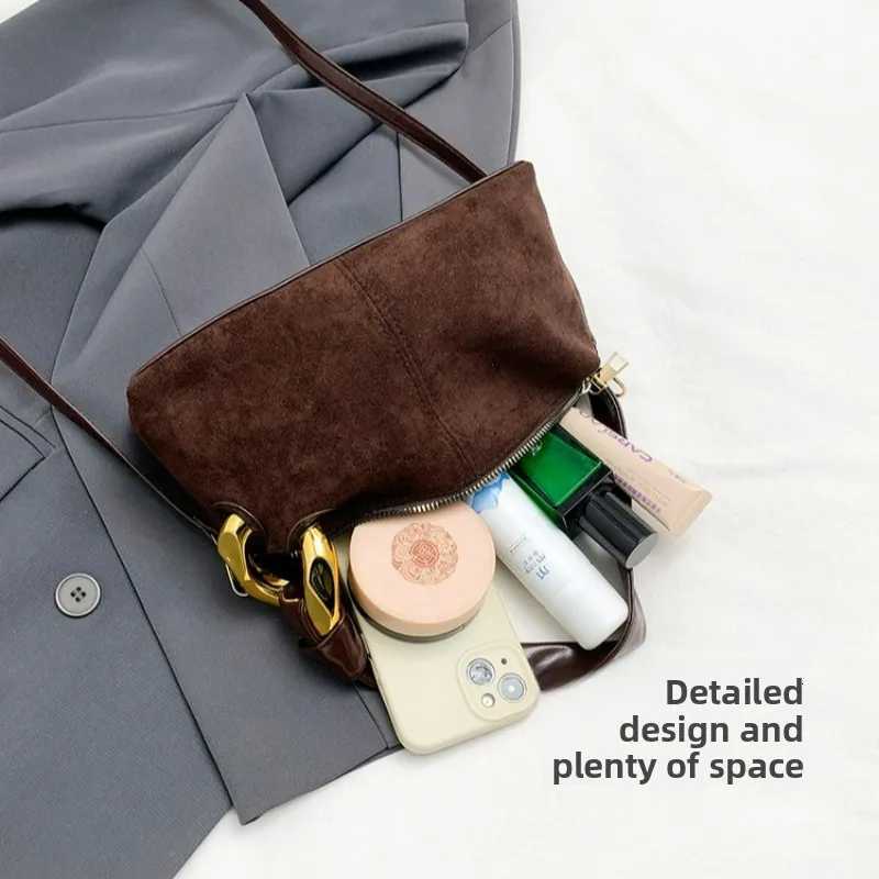 New Fi Maillard Simple Texture Crossbody Bag Wen Versatile Handle Bag Casual and Versatile low Bag High Quality Y251211