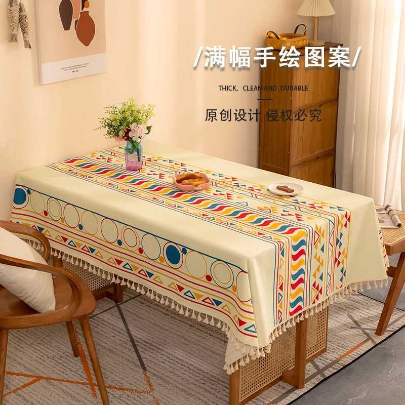 Table Tablecloth Dining Vinyl Reusable Rectangular Waterproof Cotton Oilcloth Fitted Disposable Square Polyester Elastic Round H251211