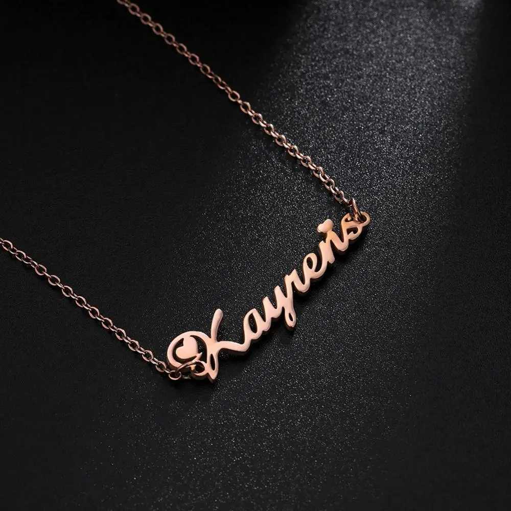 Sipuris Unique Custom Name Letter Pendant Necklace Personalized Heart Stainless Steel Necklaces For Women Jewelry Gifts 2022 M251211
