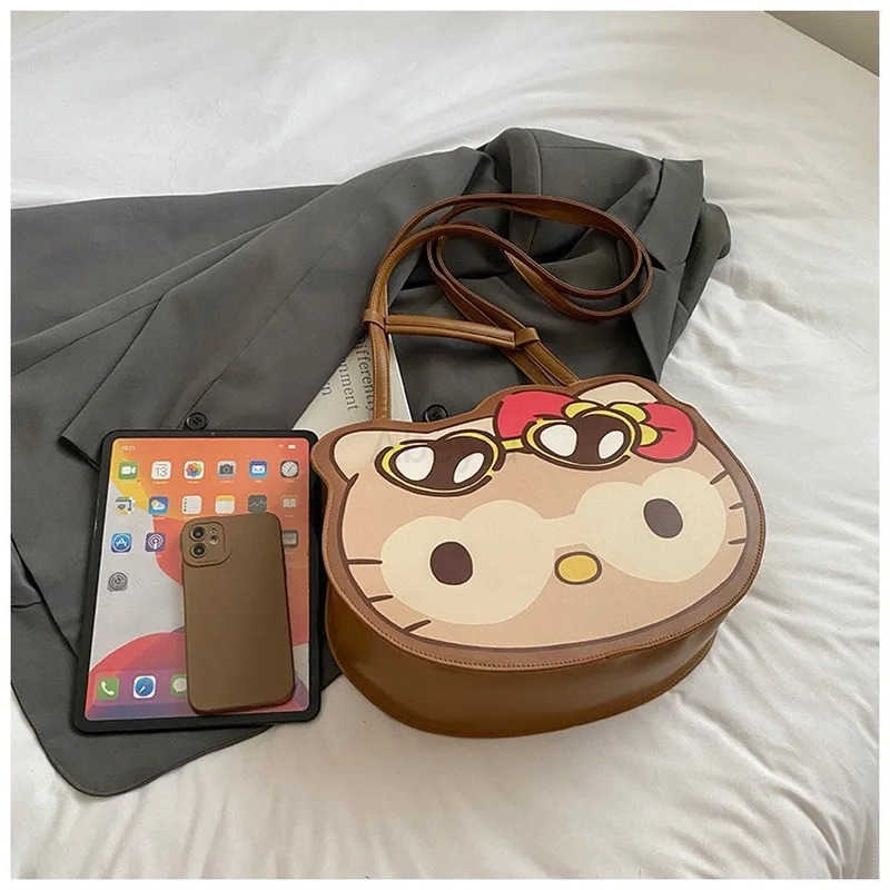 Sanrio Hello Kitty Kawaii Student Large Capacity Backpack Girl Portable Cute Fashionable Ins Shoulder Bag Storage Bag Birthday Gift Toy H251211