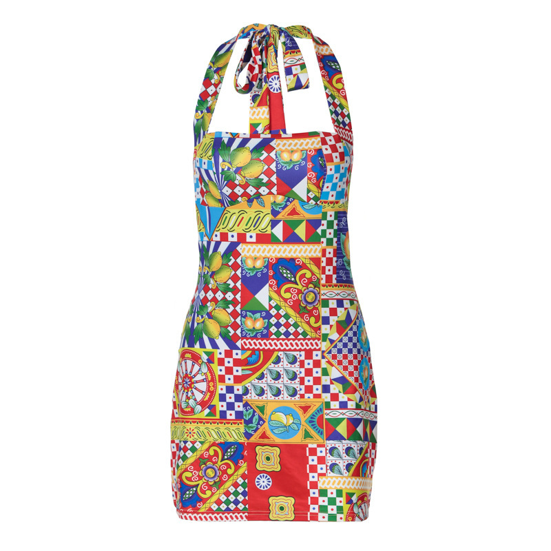 Designer Luxury Clothing 2025 Summer New Fashion Women's Fashion Printed Short Dress Sexy Tie Halter Backless Dress Wholesale