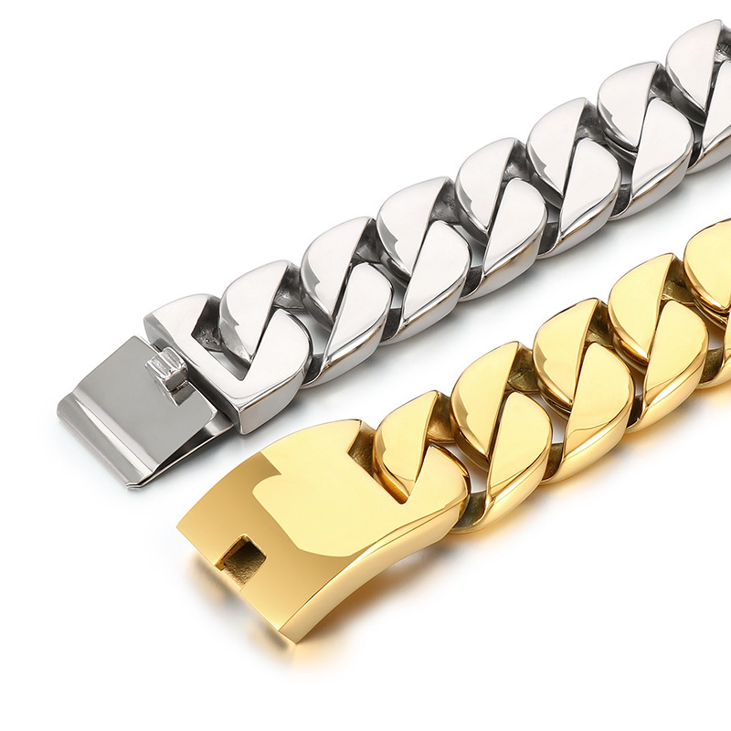 European Style Chunky Gold Cuban Link Chain Choker Necklace for Women - 14K/18K Gold Plated Stainless Steel Hip Hop Jewelry R251211