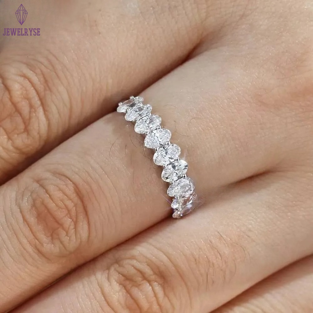 Oval Cut Lab Diamond 10K 14K Gold Ring DEF VS 3x5mm Anniversary Band Lab Grown Diamond Wedding Band