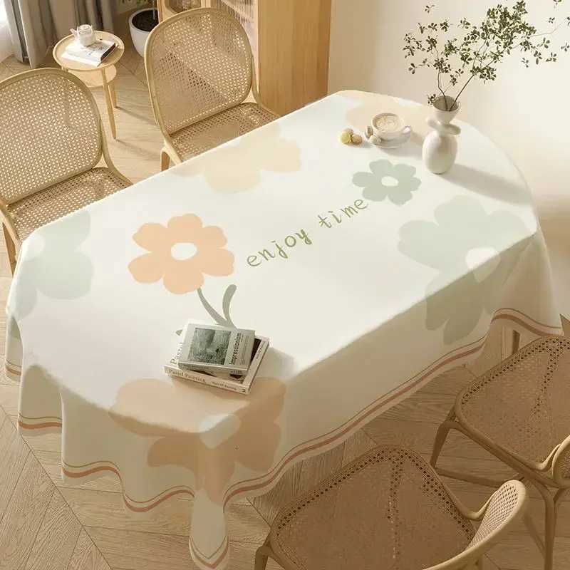 Light Color Tablecloth Washable Waterproof Oil Resistant Table Cloth Fabric Household rectangle Oval Dining Table Universal H251211