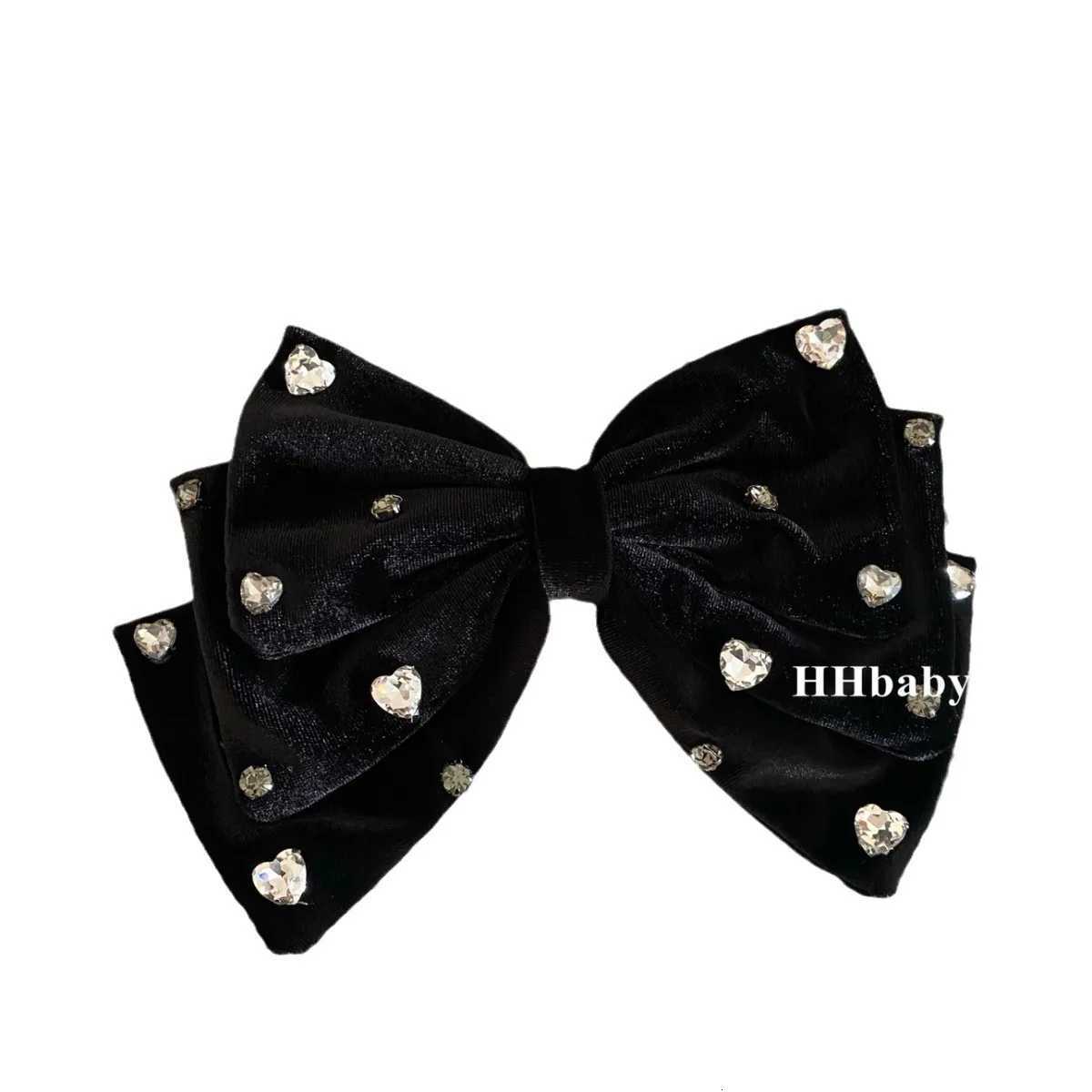 2025 Wen Autumn and winter new handmade gold veet black oversi bow hairpins Y251210