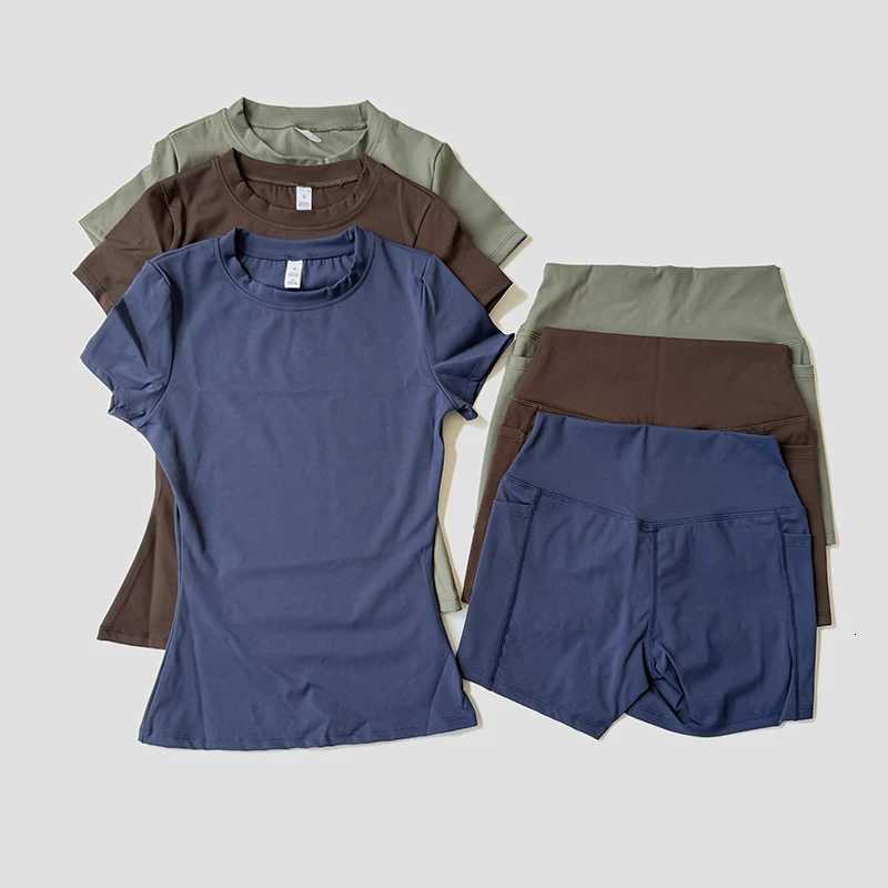 WAREBALL Women Yoga Set Gym Sportswear Sport Top Hight Waist Shorts Suit Fitness Workout Butt Lifting Short Tight SuitT251211