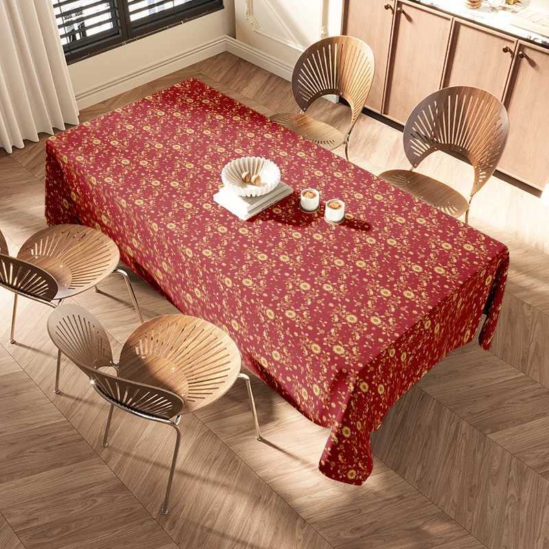 Waterproof Tablecloth Vintage Floral Dining Table Cover Washable Kitchen Table Topper Rustic Farmhouse Decor Party Wedding Table H251211