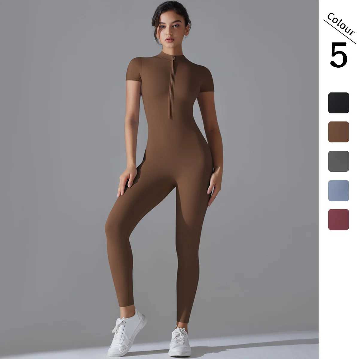 Yoga Sport Outfit For Woman 2025 Fitness Womens Bodysuit Yoga Pant Sets Suits Tracksuit Sportswear Woman Gym Workout ClothesT251211