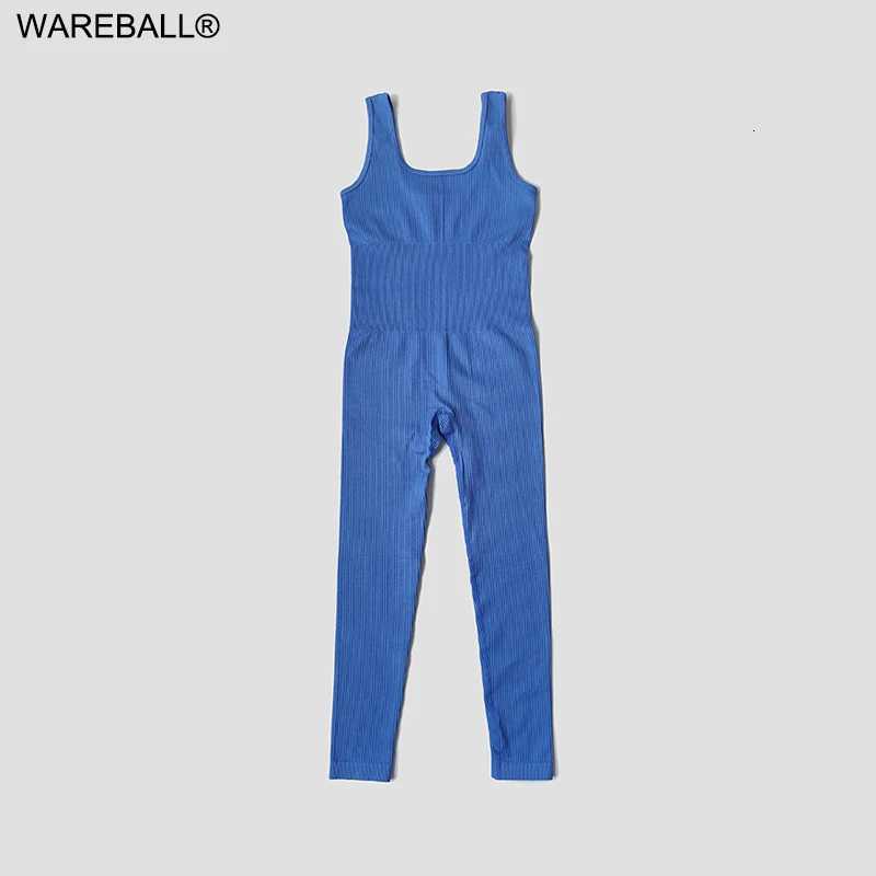 Womens Tracksuit Yoga Set Seamless Jumpsuit Ribbed One Piece Fitness Rompers Sleeveless Sportswear Gym Set Workout ClothesT251211