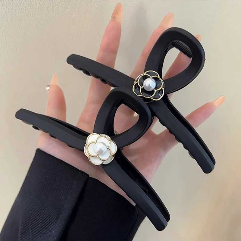 13CM Black Matte lia Grab Clip Large Elegant French Hair Clip The Back of The Coil Hair Prum Shark Clip Hair Clip Y251210