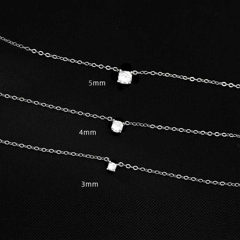 Hot 925 Sterling Silver 14k Gold Plated Necklace Versatile Sparkling Zircon Choker Clavicle Chain for Women Wedding Jewelry M251211