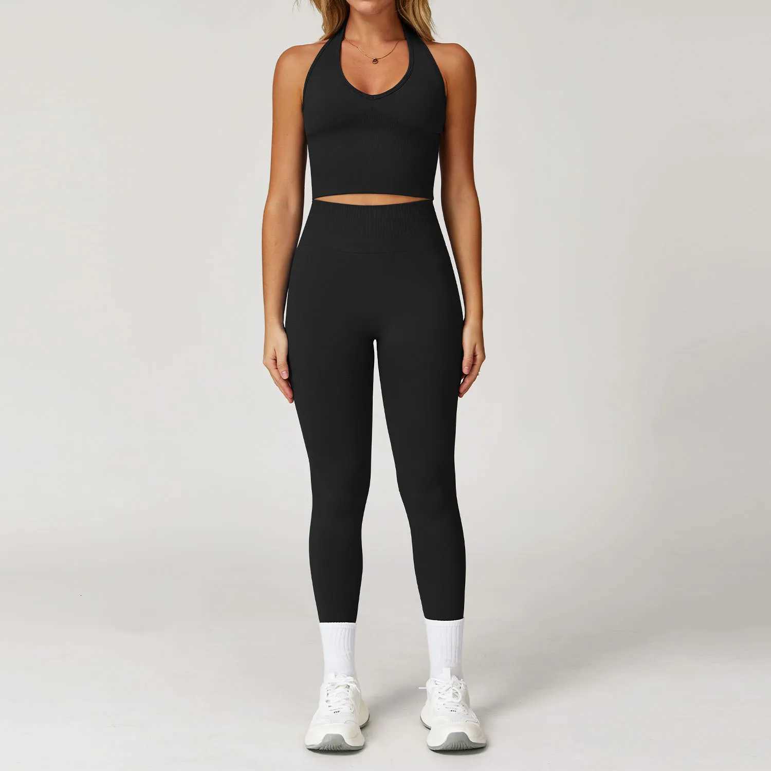 Seamless Yoga Suit 2/3PCS Yoga Set Women Sportswear Sports Bra High Waist Leggings Shorts Gym Long Sleeve Outfit Workout ClothesT251211