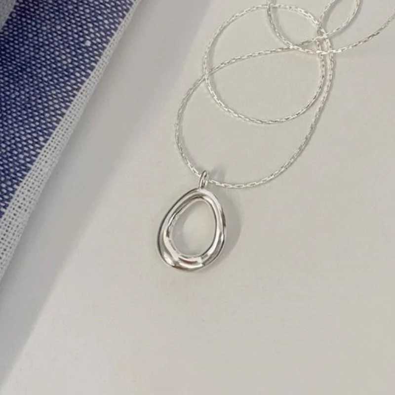 Simple Fashion Irregular Water droplet Oval Pendant Necklace for Women Trendy Clavicle Choker Friendship Jewelry Accessories M251211