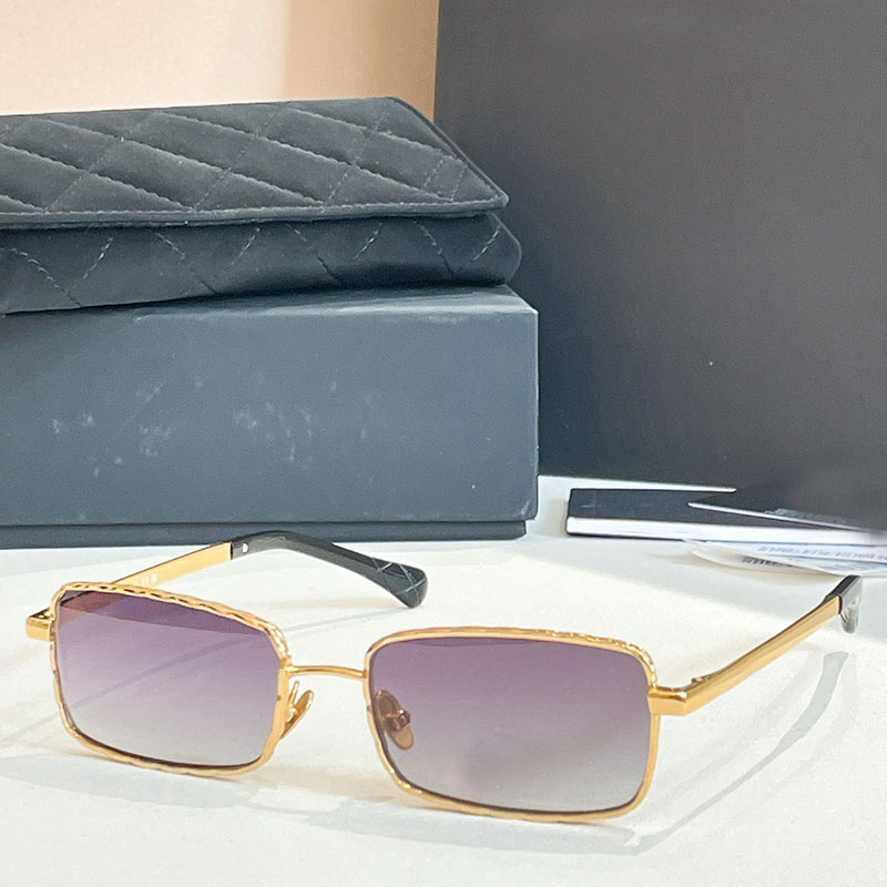 Women metal Rectangular Sunglasses popular small frame Rectangular Sunglasses CH4295 Designer sunglasses UV400 protective Womens wearing glasses