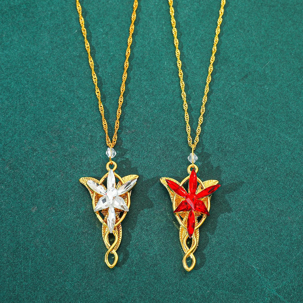 Lord Rings Necklace Elf Princess Arwen Twilight Star Pendant Necklaces for Women Choker Jewelry Gift251201 - view 5