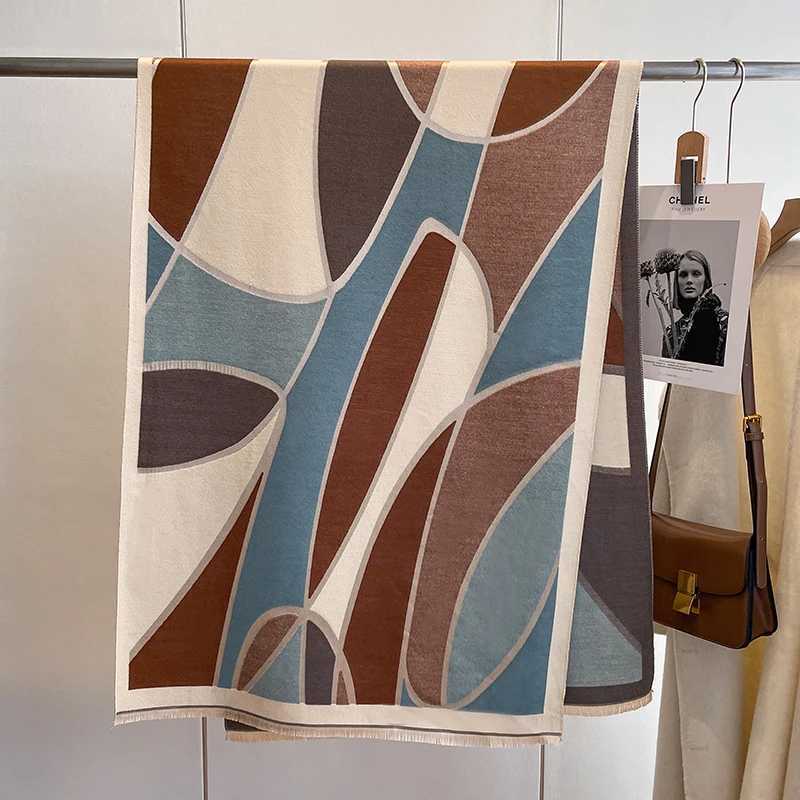 Winter Womens Scarf Luxury Design Double sided Cashmere Feel Scarf Warm Scarf Shawl Y251211