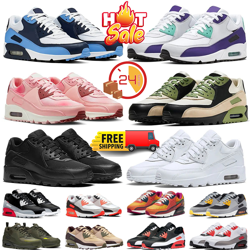 2025 New 90s Designer mens Running Shoes Triple Black White UNC Rose Pink Valentines day Escape Smoke Grey Pale Ivory Camowabb Men Women Train Sports