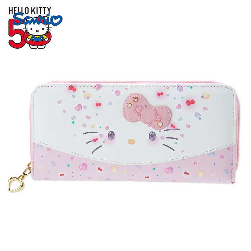 Sanrio Hello Kitty Cute Wallet Women Coin Purses Leisure Zipper Buckle Card Holder Lady Case H251211