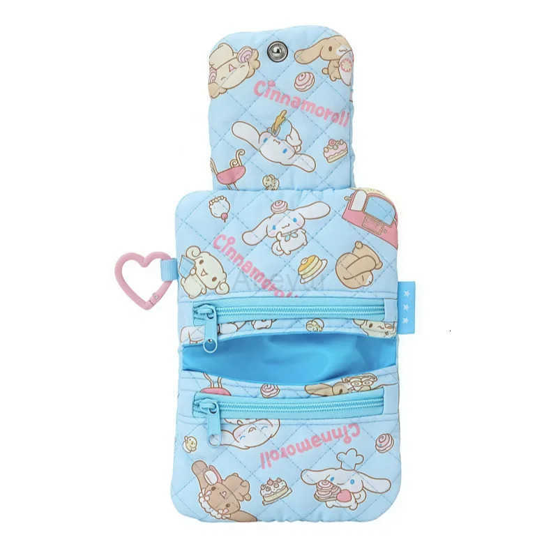 Sanrio Cartoon Cotton Wallet My Melody Cinnamoroll Cartoon Kawaii Zipper Fold Card Bag Multifunction Storage Coin Bag Pendant Girl Gift H251211
