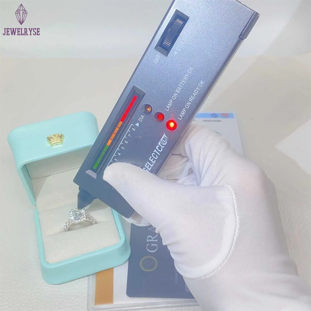 Vintage Boutique 2CT Radiant Diamond 10k white Solid Gold Moissanite Engagement Ring Wedding Bridal Jewelry