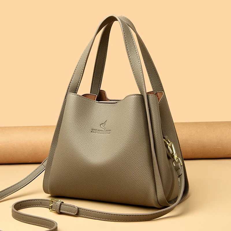 Genuine Brand Soft Leather Top-handle Bags Fem Handbags Wen Shoder Crossbody Totes Messanger Bag Large Capacity Big Sac Y251211