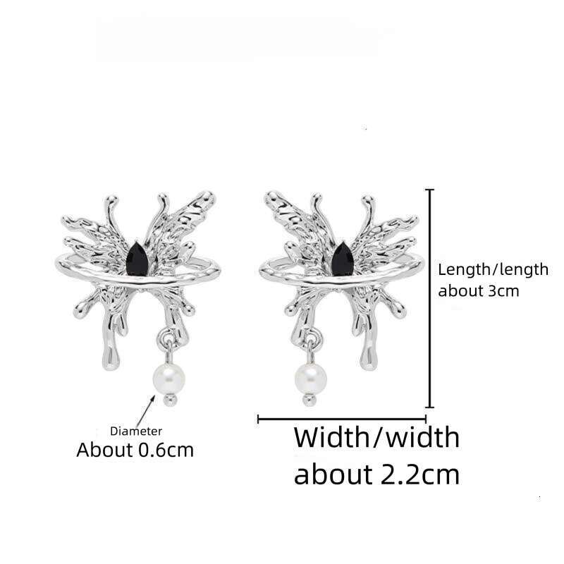 DHcollections Original New Ins Style Butterfly Women High-end Sense Niche Light Luxury Personality Trend 925 Silver Needle Stud Earrings Ear Jewelry