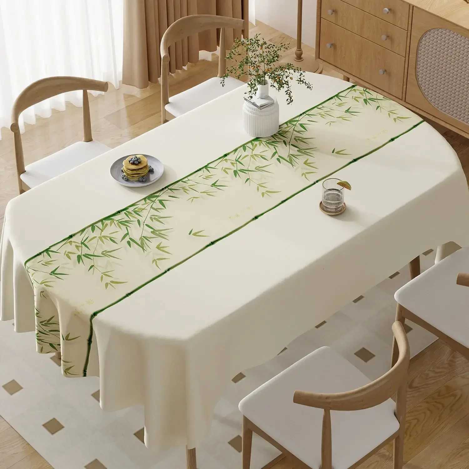 Square Printing Tablecloth No Wash Oil Proof Waterproof Heat-resistant PVC Table Mat Home Banquet Coffee Table Decor H251211