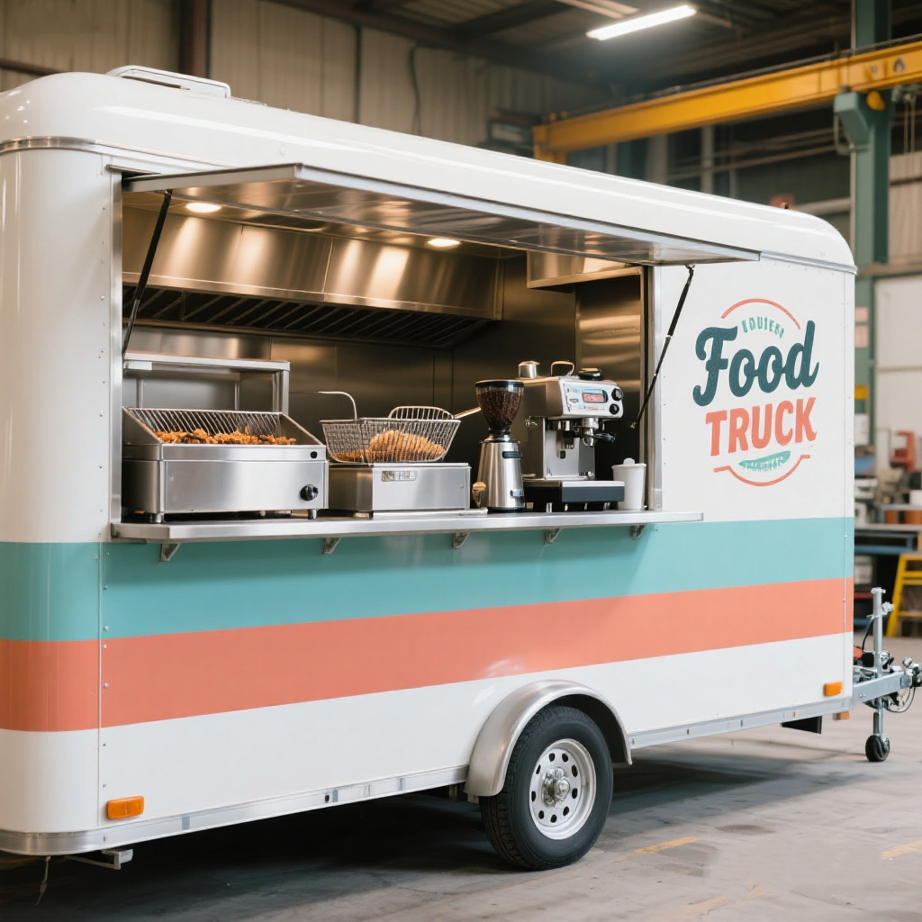 Street Food Mobile Coffee Cart with Wheels Mobile Snack Cart Stainless Steel Kiosk Portable Small Food Trailer for Outdoor Drinks