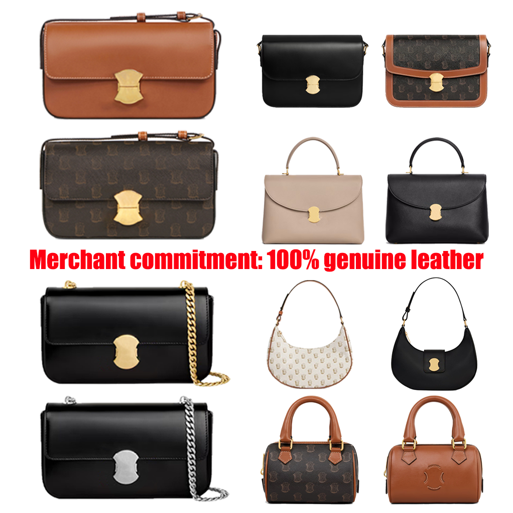 10A quality handbags teen triomphees Shoulder Bag Luxury Designer bags tote Womens mens genuine leather baguette bag fashion Clutch crossbody bag Messenger bag