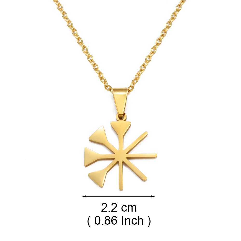 Anniyo Yezidi Lalish Peacock Pendant Necklaces stainless steel Yazidis Jewelry 001562 M251211