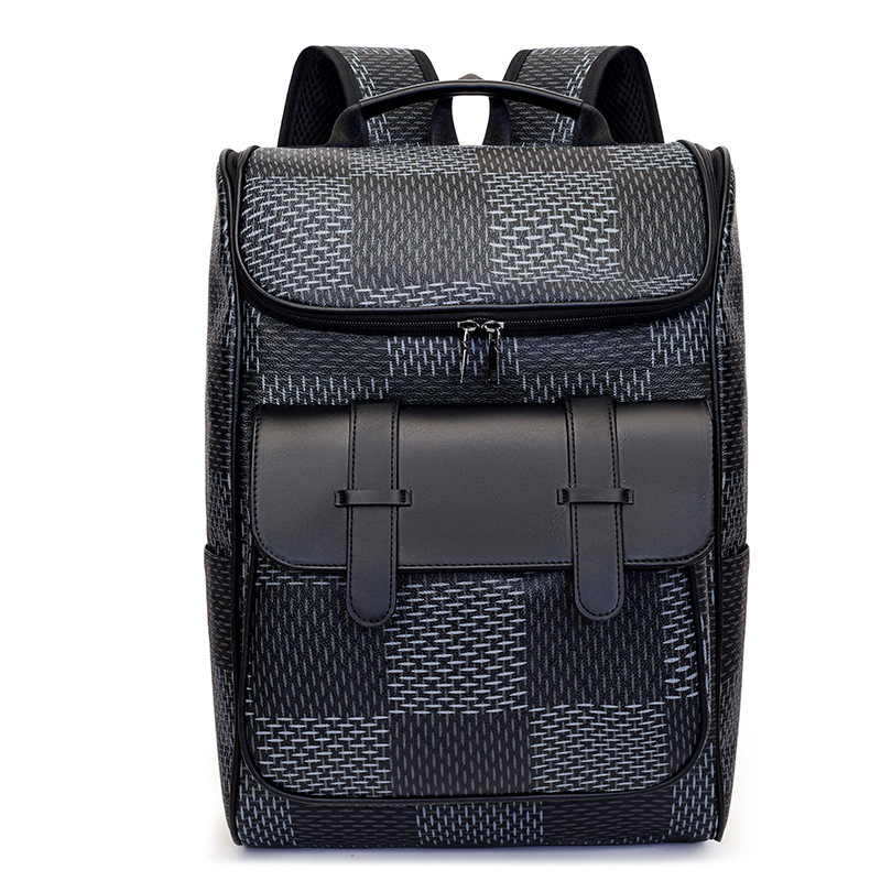 Free Shipping Backpack Men Fashion Plaid Commuting Travel Backpack High Quality Waterproof College Students Bag