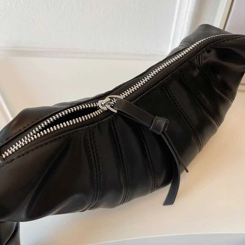 MOODS Croissant Shoder Bags For Wen Soft PU Leather Solid Color Crescent Cross Body Bag 2024 Lat Designer Handbags Luxury Y251211