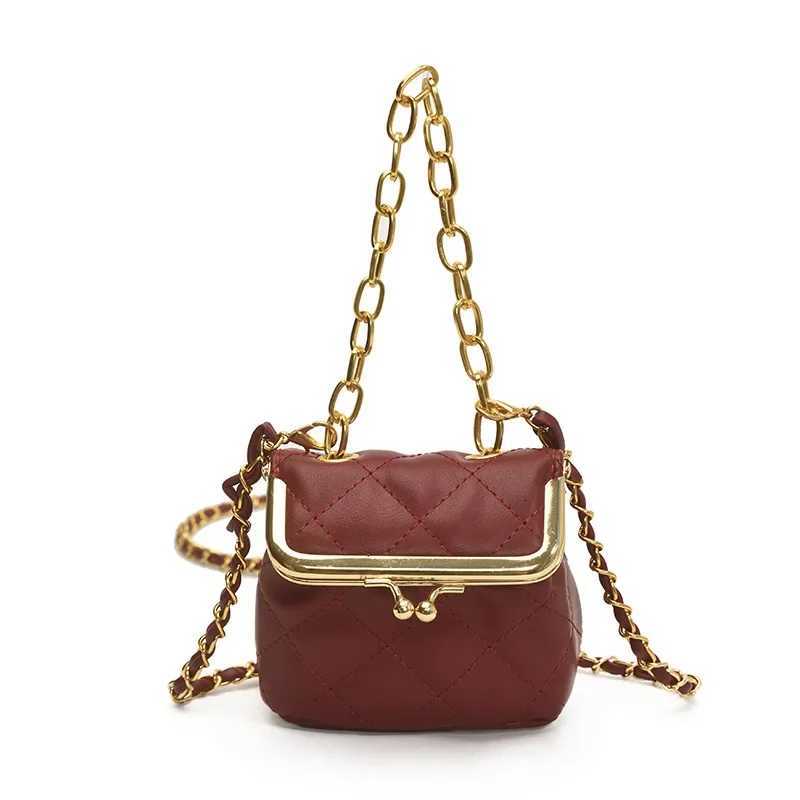 Wens Mini Crossbody Bag Diamd Grid Fragrant Wind Small Square Shoder Bag with Chain Clip Stylish Trendy Cpact Purse Y251211