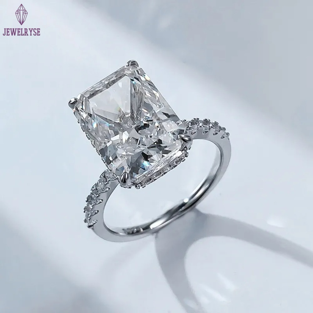 Choucong Wedding Rings Elegant Luxury Jewelry Sparkling Pure 100% 925 Sterling Silver Natural Moissanite Diamond Gemstones Party Women Engagement Ring