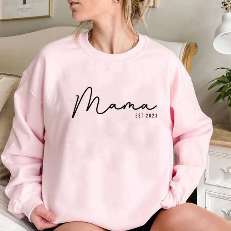 Independent website women's fleece pullover with round neck, plain slogan print long-sleeved pullover topT251112