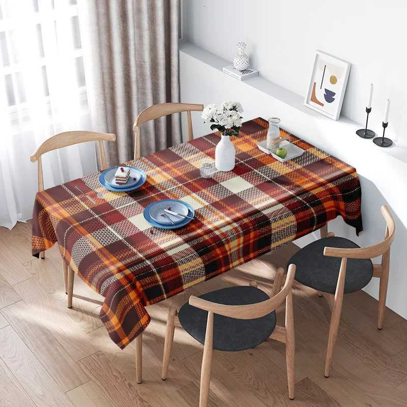 Modern Plaid Tablecloth Rustic Dining Room Decoration Multi-Color Checkered Fabric for Kitchen or Picnic Cover 60x120cm / 75x13 H251211