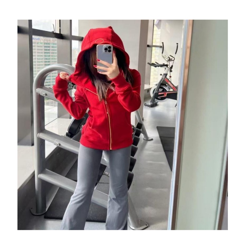 fashion designer woman hoodies women hoodie trendy hooded hot stamping logo slim fit plush sports yoga suit high-quality woman red top women hoodies