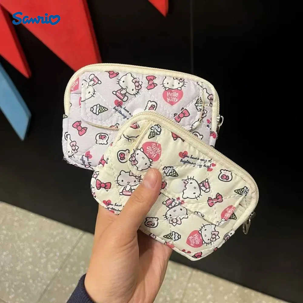 Sanrio Hello Kitty Cartoon Wallet Anime Purse Card Holder Coin Pouch CCD Storage Bag Sanitary Napkin Organizer Makeup Case Gifts H251211
