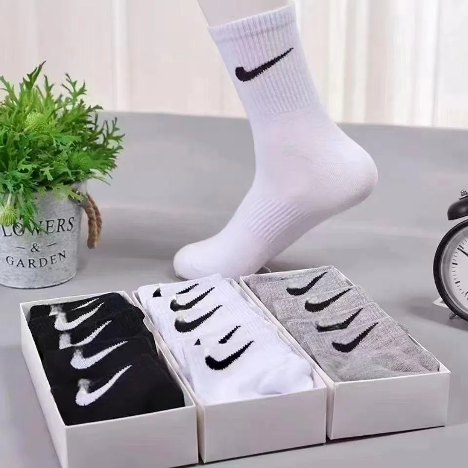 Socks designer mens low medium high-waisted pure black white grip socks grey breathable women's cotton socks as well as breathable jogging basketball football socks