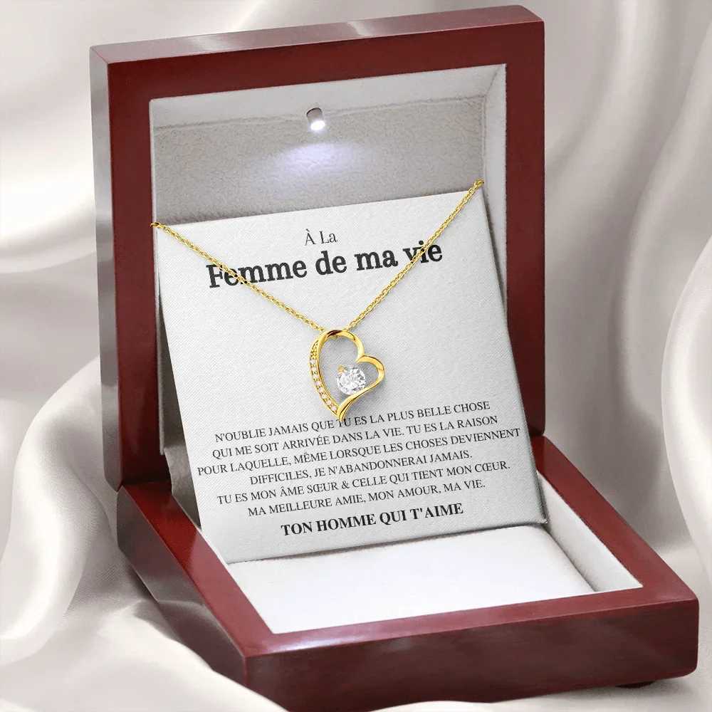 French Heart Necklace For Wife Gifts Women Valentines Day Birthday Christmas Gift For My Wife Fashion Jewelry With Box M251211